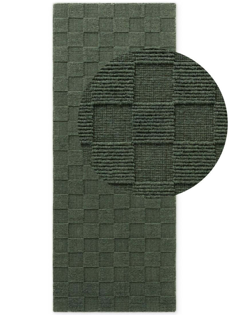 Scala Handwoven Wool Rug – Checkered Design