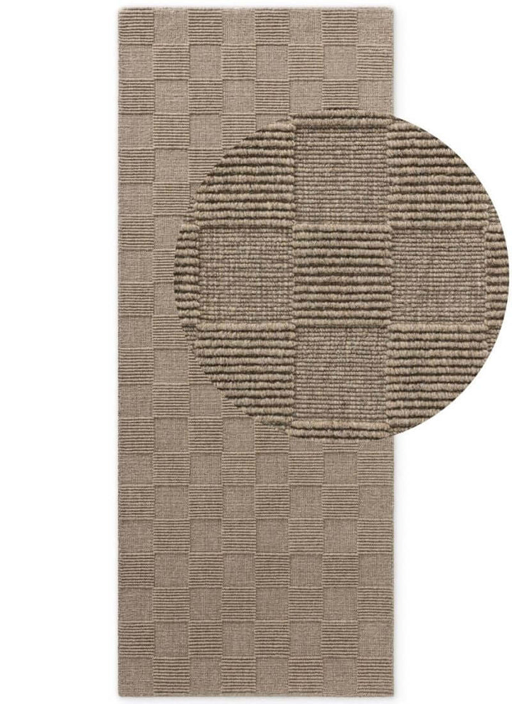 Scala Handwoven Wool Rug – Checkered Design