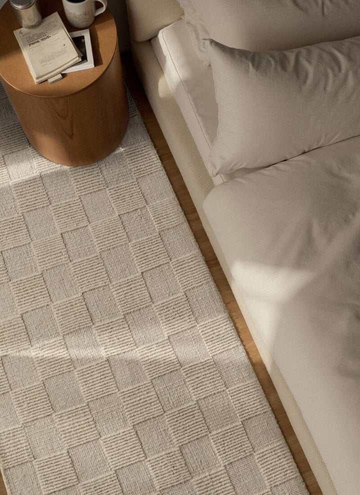 Scala Handwoven Wool Rug – Checkered Design