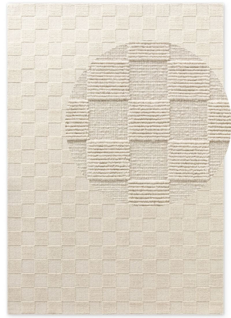 Scala Handwoven Wool Rug – Checkered Design
