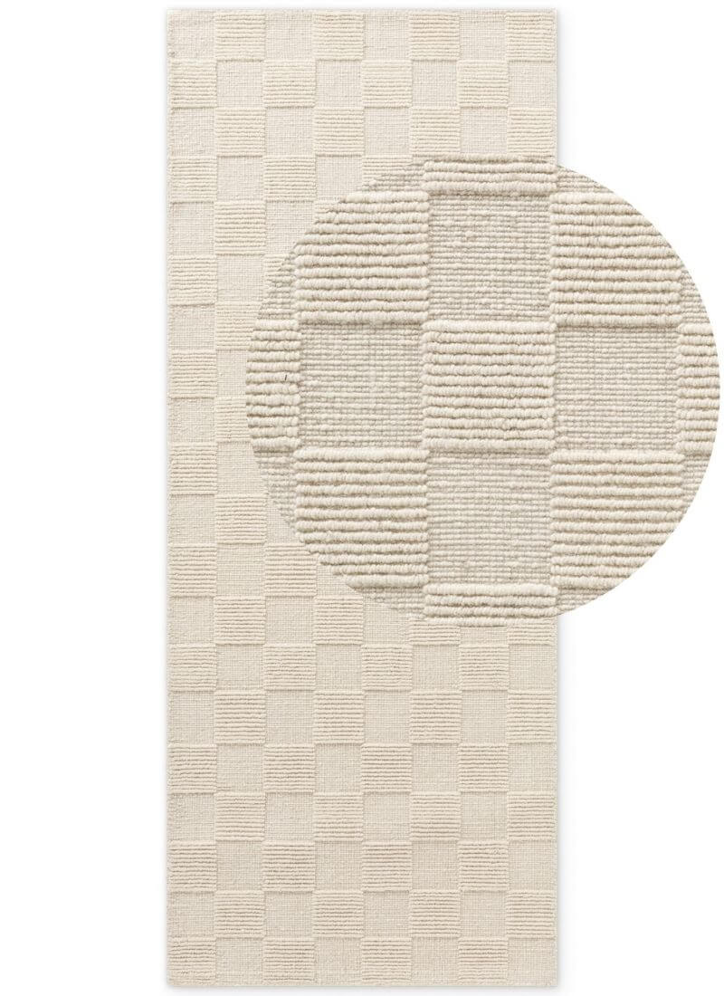 Scala Handwoven Wool Rug – Checkered Design