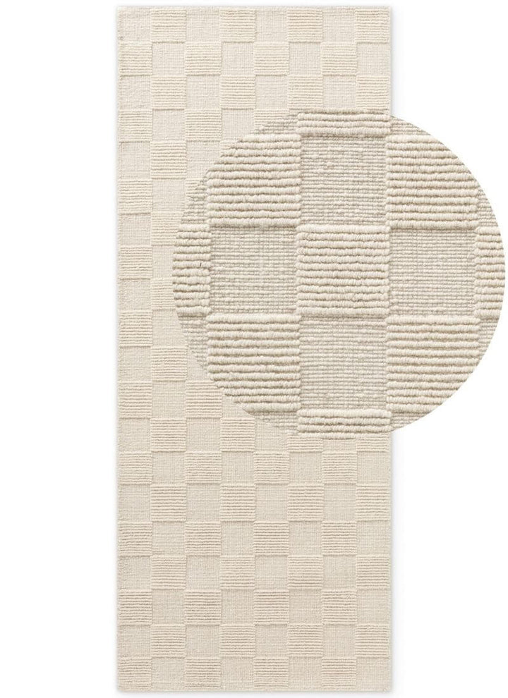 Scala Handwoven Wool Rug – Checkered Design