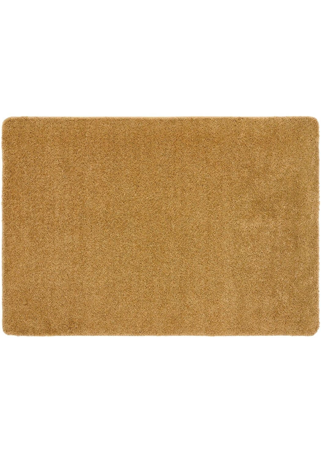 Washable Ochre Shaggy Rug |Stain-Resistant & Family-Friendly
