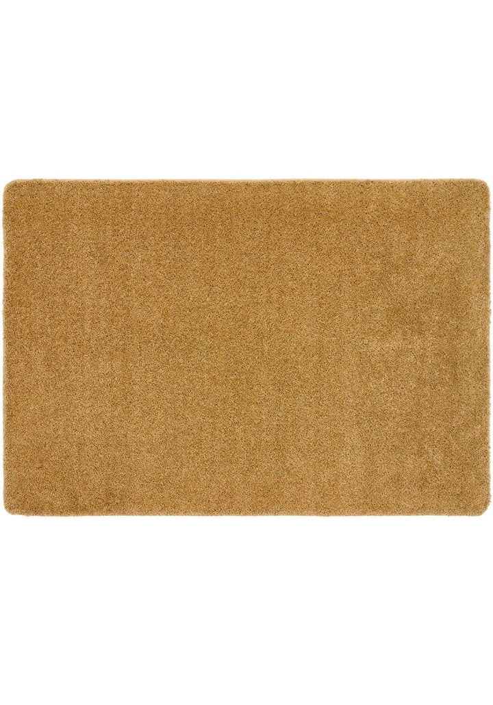 Washable Ochre Shaggy Rug |Stain-Resistant & Family-Friendly