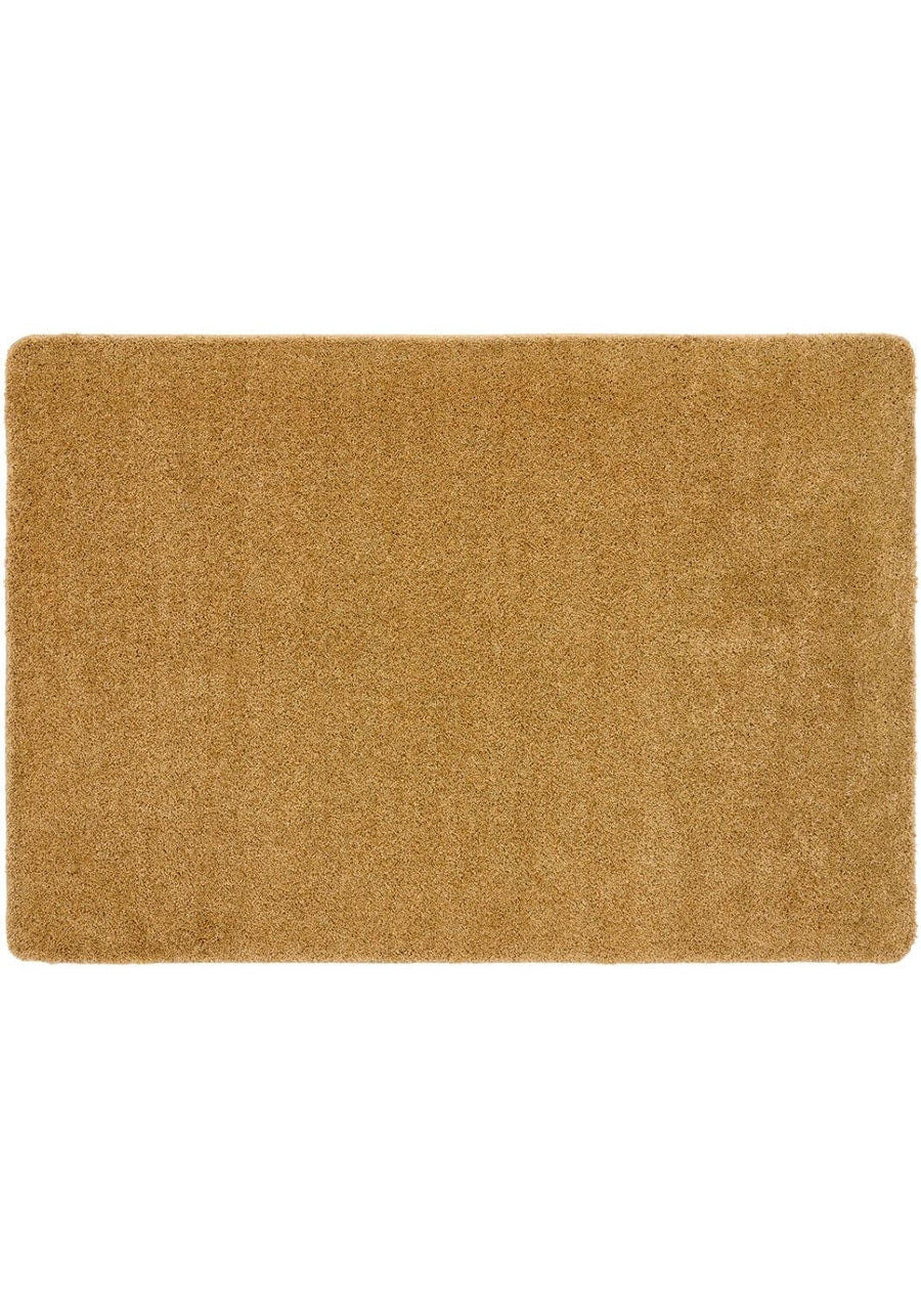 Washable Ochre Shaggy Rug |Stain-Resistant & Family-Friendly