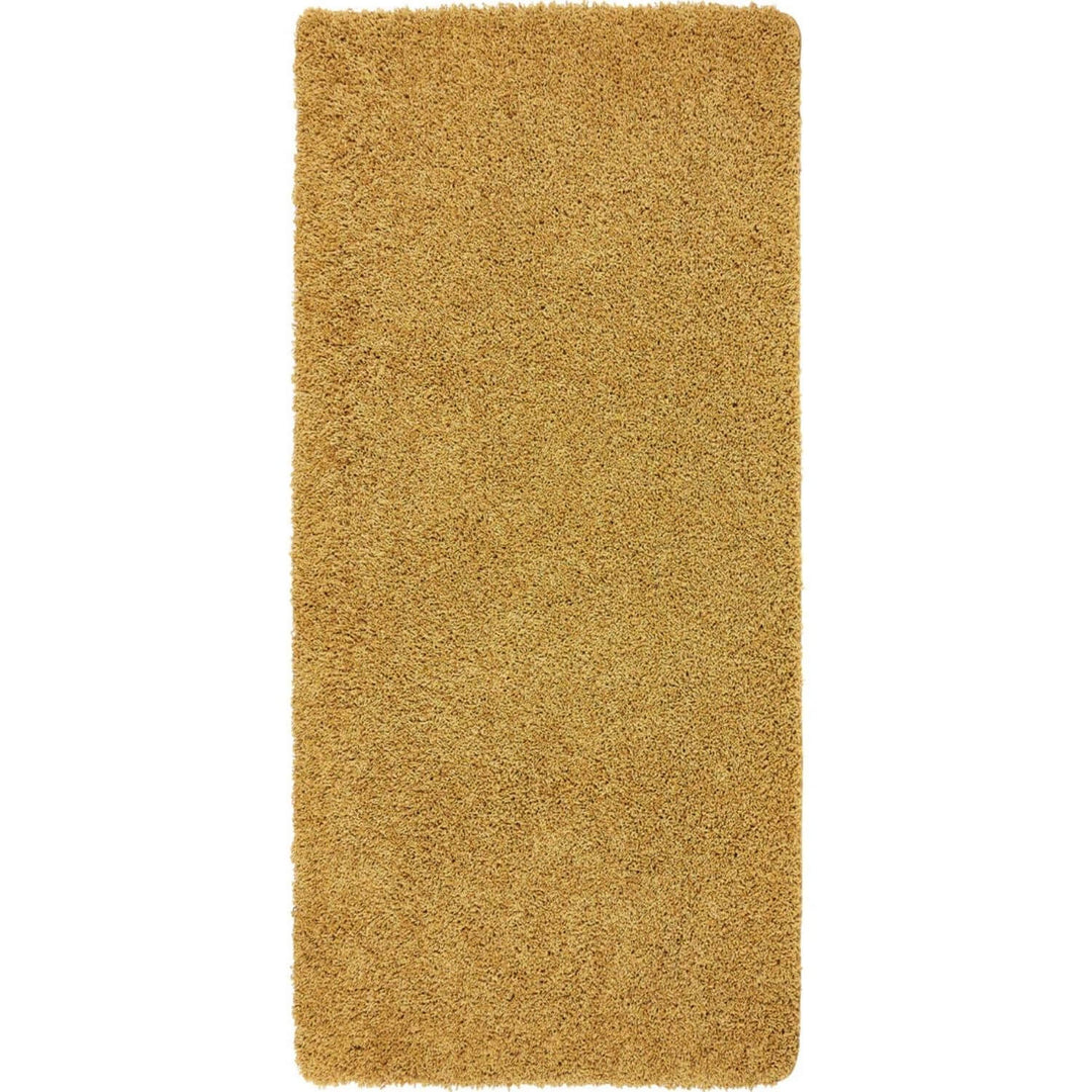 Washable Ochre Shaggy Rug |Stain-Resistant & Family-Friendly
