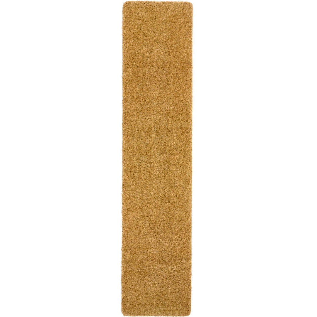 Washable Ochre Shaggy Rug |Stain-Resistant & Family-Friendly