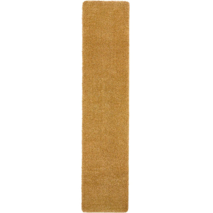 Washable Ochre Shaggy Rug |Stain-Resistant & Family-Friendly
