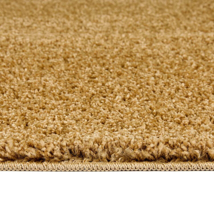 Washable Ochre Shaggy Rug |Stain-Resistant & Family-Friendly