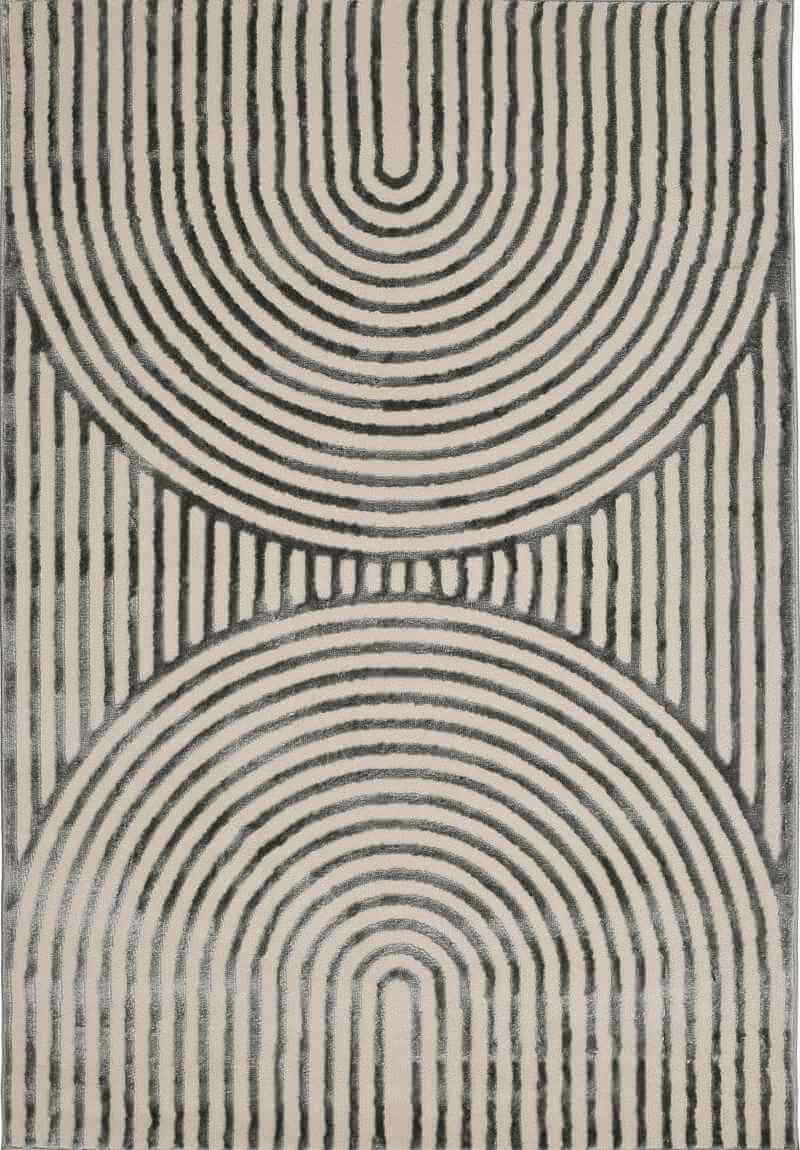 Zeo Deco Rug – Soft 3D Texture in Beige & Blue