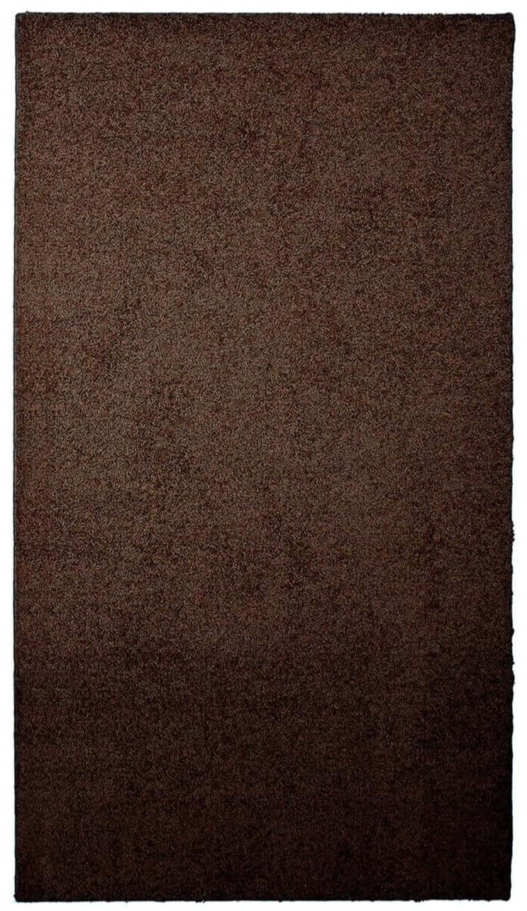 Fiji Chocolate Brown Washable Solid Shaggy Rug