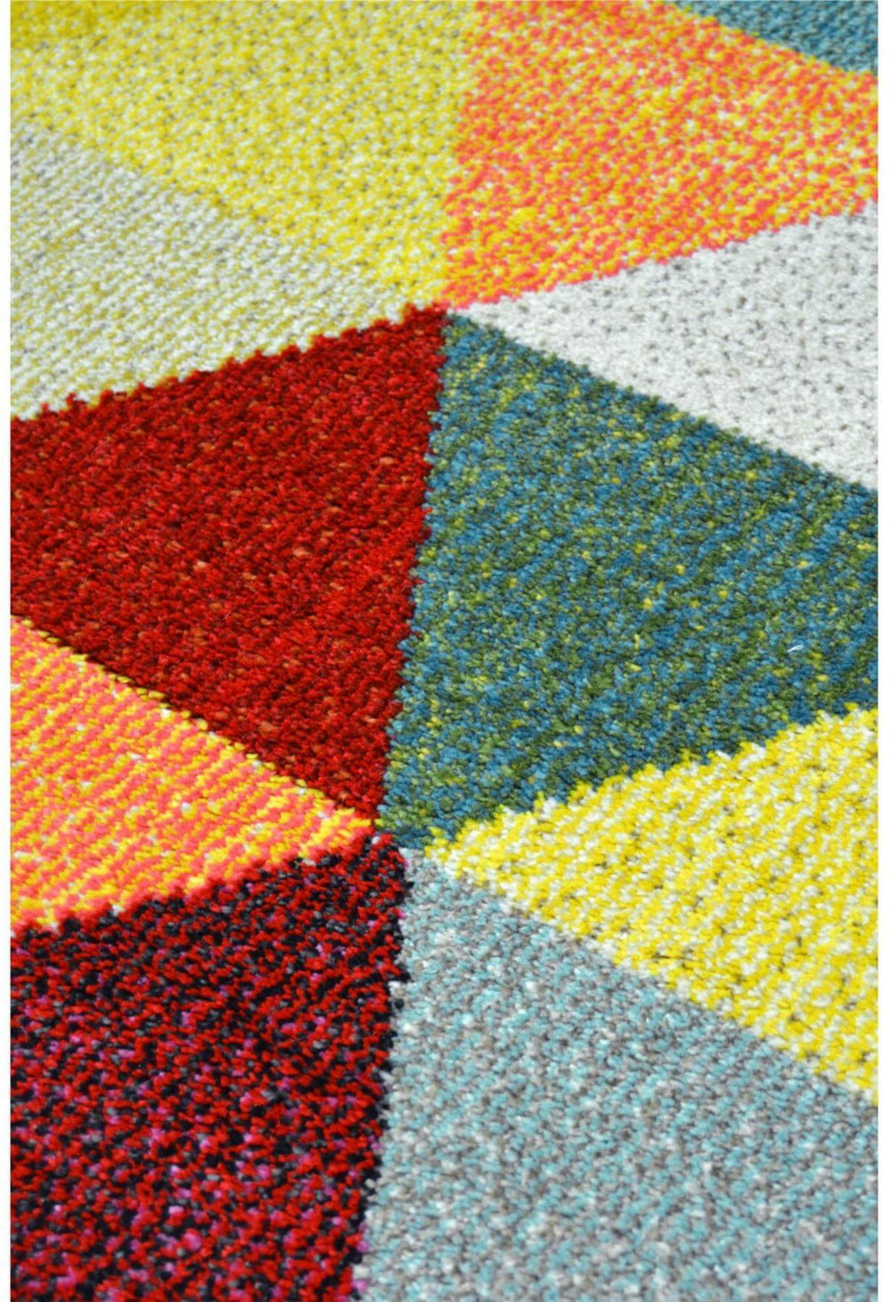 Geometric Design Living Room Rug in Multicolour