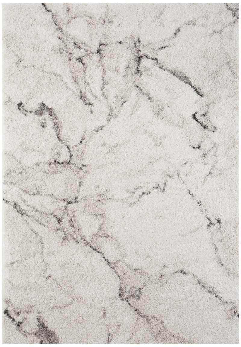 Deep-Pile Velour Rug Cream Colour