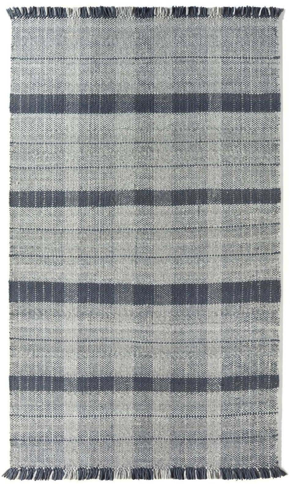 Highland Navy Checkered Rug | Sustainable Decor | The Rugs