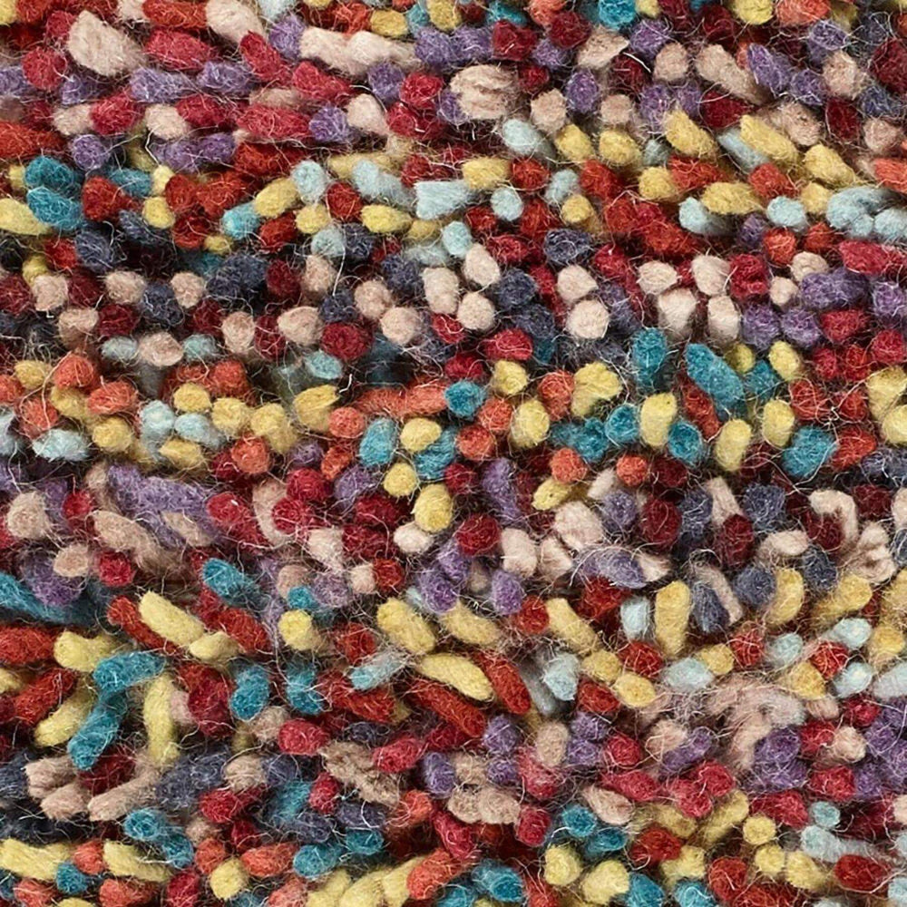 Rocks Rainbow Shaggy Pile Wool Rug