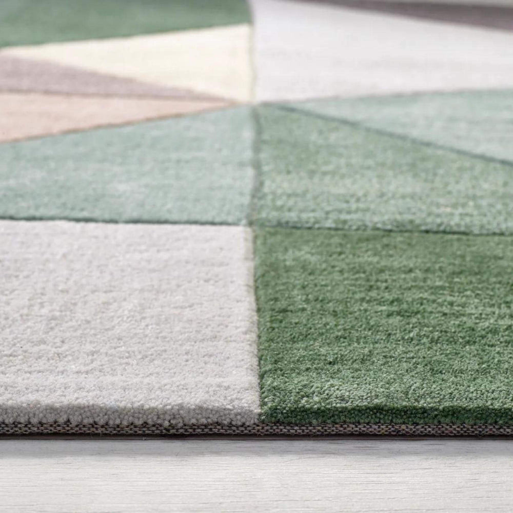 Trio Multi Earth Geometric Rug