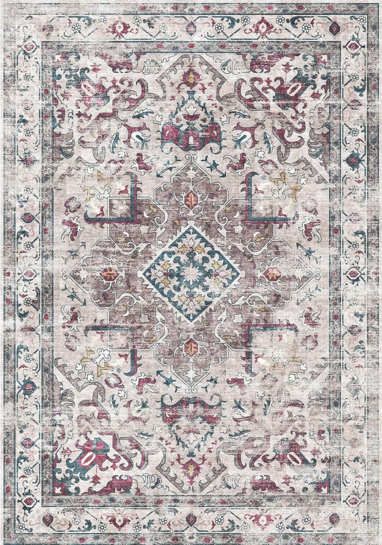 Ultra Soft Machine Washable Rug | Persian Inspired | Bahala