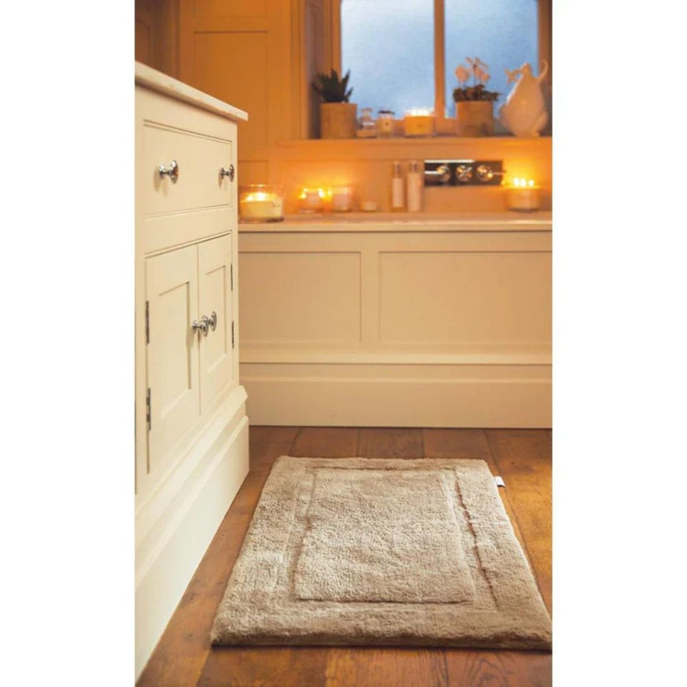 The Rugs Luxury Bamboo Bordered Bathmats - Soft & Stylish