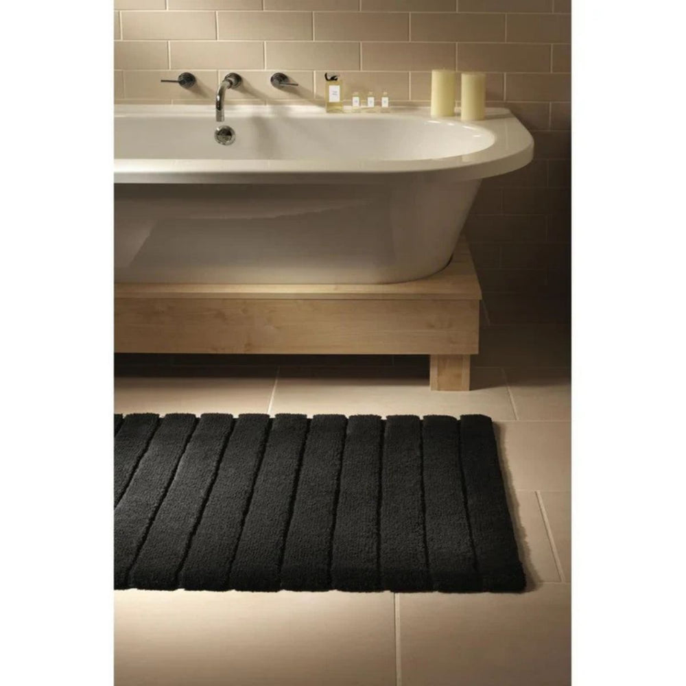 The Rugs Luxury Bamboo Striped Bathmats - Soft & Absorbent