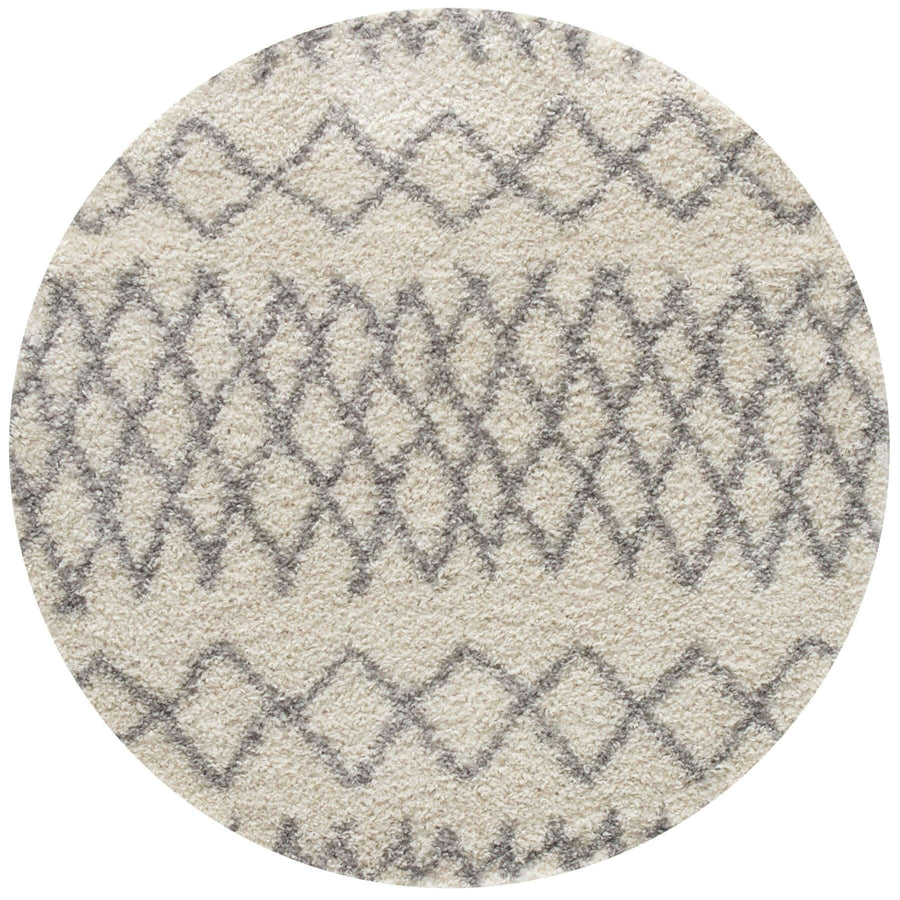 The Rugs Area Rug - Modern Luxury Shaggy Rug Diamond Ivory