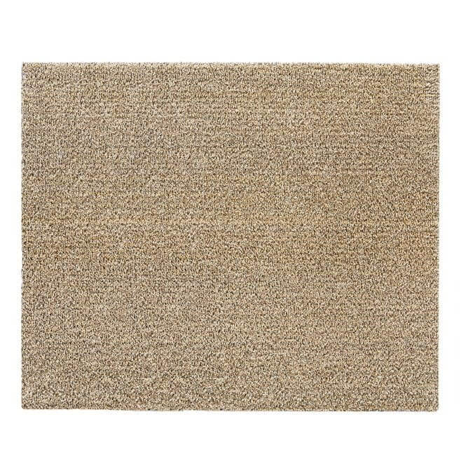 beige cotton plain washable mat