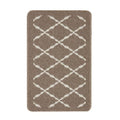 Washable Diamond Beige Mat and Runner