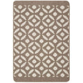 Washable Geometric Brown Mat or Runner