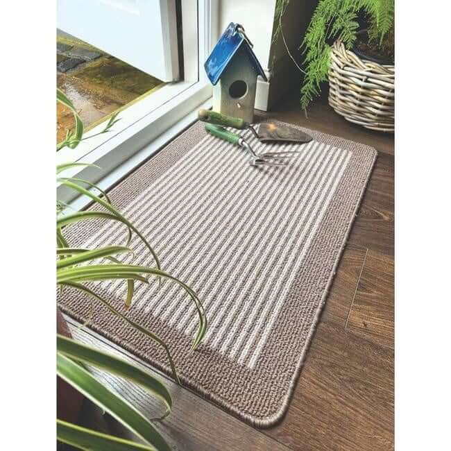 Striped Washable Mat