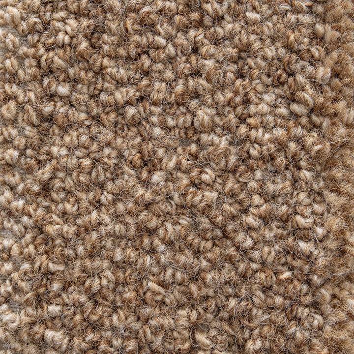 Dune Boucle beige textured rug, macro detail of the yarn | The Rugs