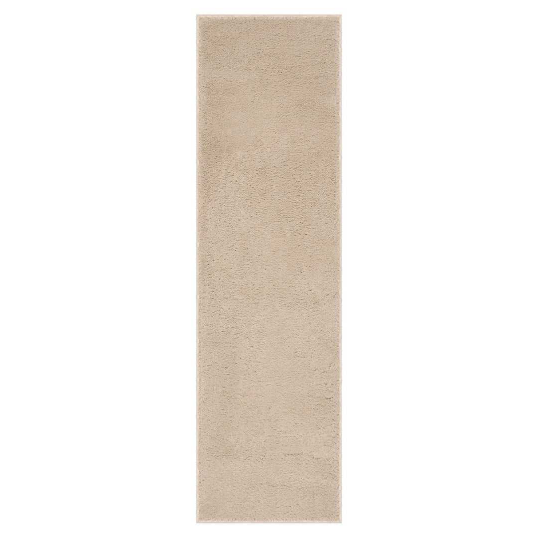 Washmellow beige washable runner, top view of the 80x280 runner | The Rugs