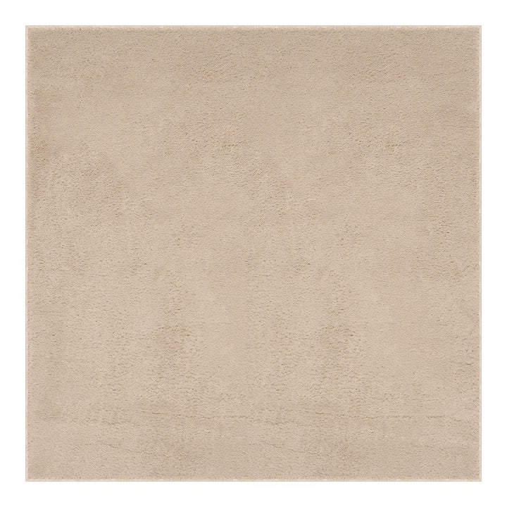Washmellow beige square washable rug, top view | The Rugs