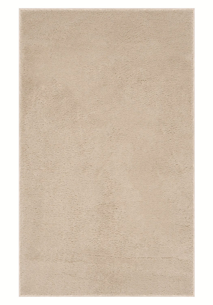 Washmellow beige washable rug, top view of the full rectangle rug | The Rugs