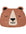 Bear-shaped rug with a smiling face on a white background