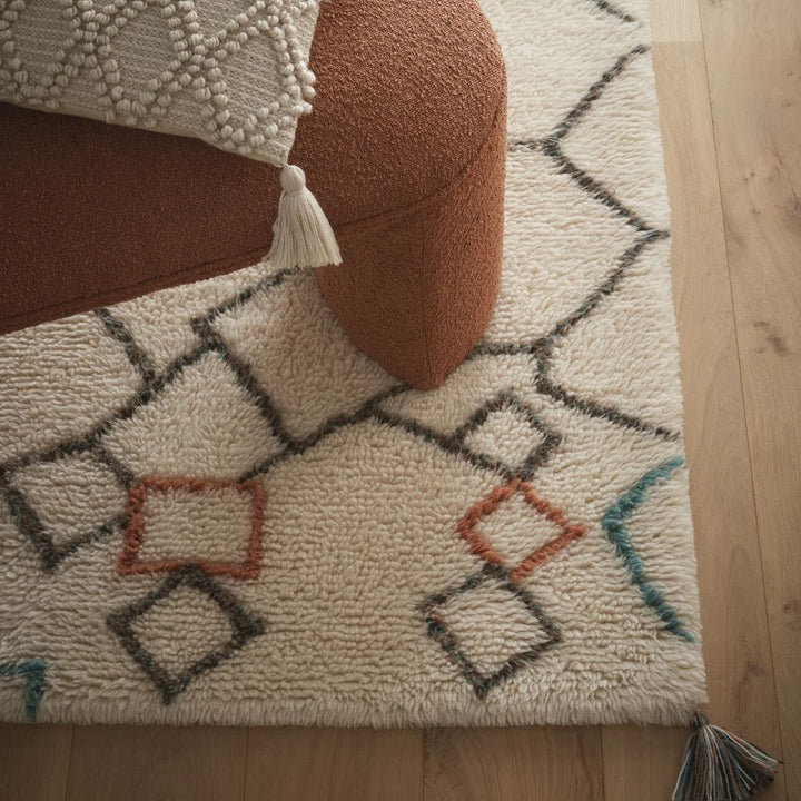 Berber Diamond Knotted Wool Rug
