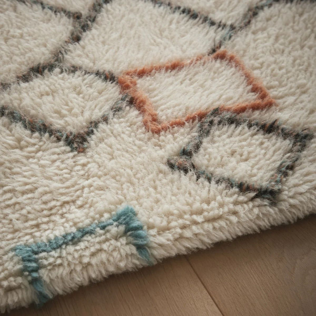 Berber Diamond Knotted Wool Rug