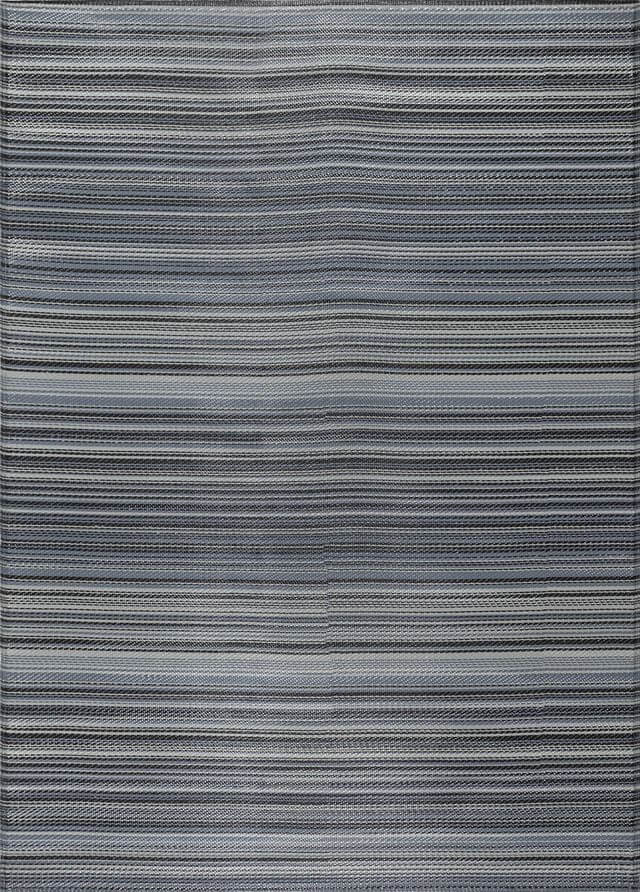 Rainbow Outdoor Rug Dark Grey |Vibrant Patio Decor |The Rugs