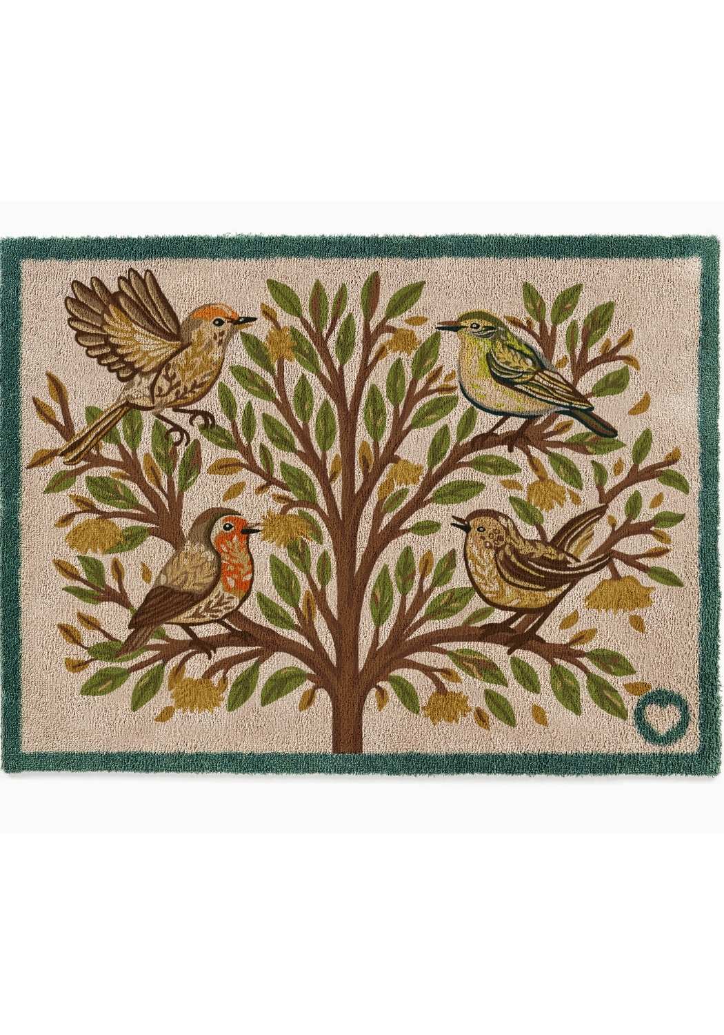 Eco-Friendly Nature Floral Mat – 65 x 85 cm washable, non-slip | THE RUGS
