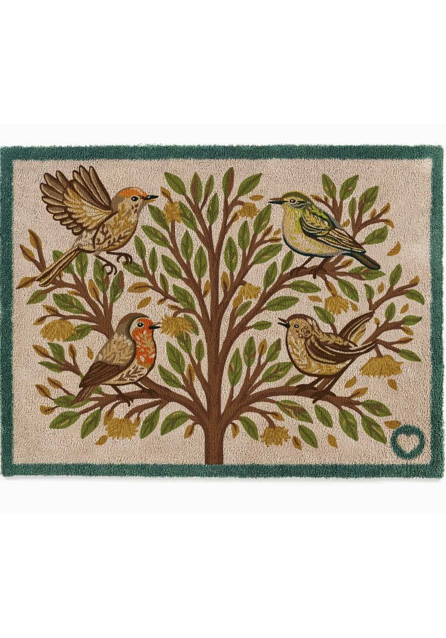 The Rugs Eco-Friendly Floral Mat - Quality UK Made 65x85cm