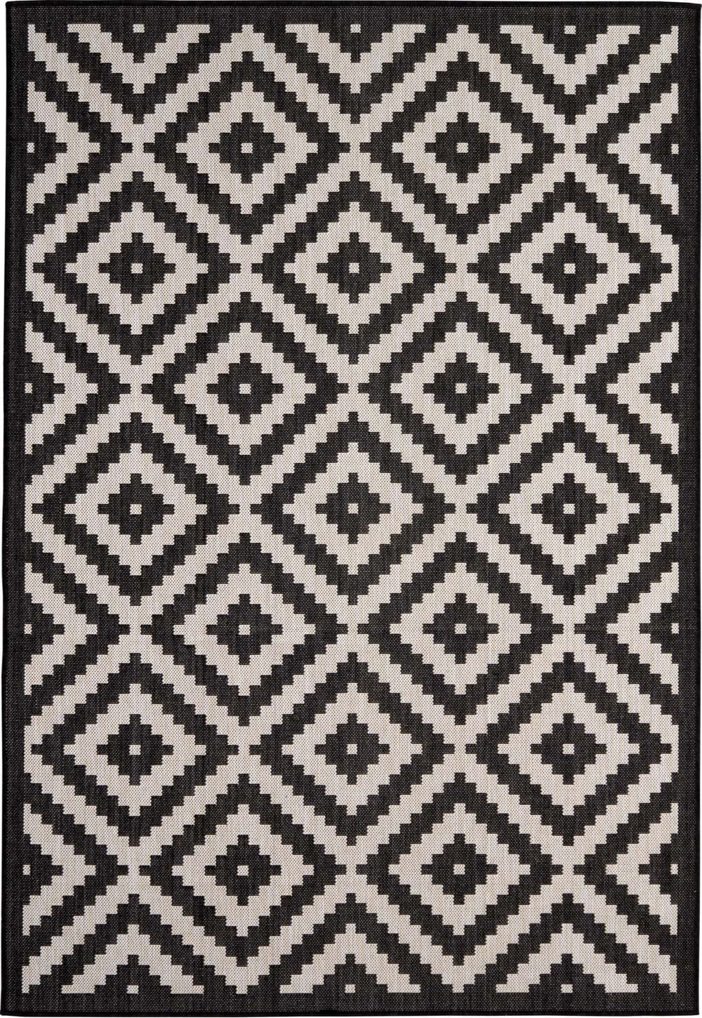 The Rugs Outdoor Rug - Garden / Patio Rugs -Diamond in Black