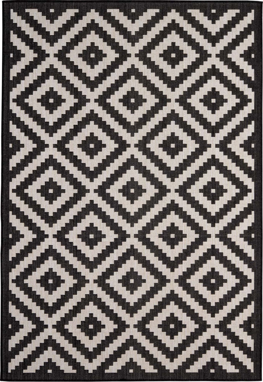 The Rugs Outdoor Rug - Garden / Patio Rugs - Diamond Design in Black