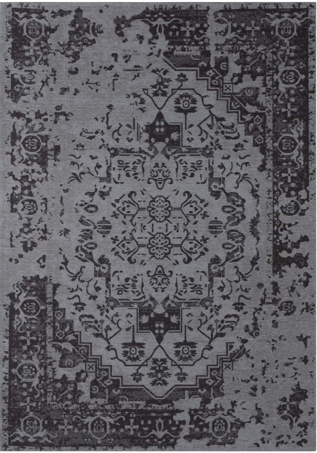  Machine Washable Flatweave Rug black colour