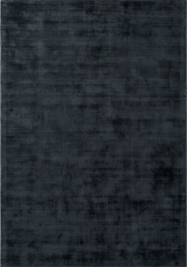 Vikosa Jane Viscose Rug Jane Black, dust resistant, plain design rug, easy care.