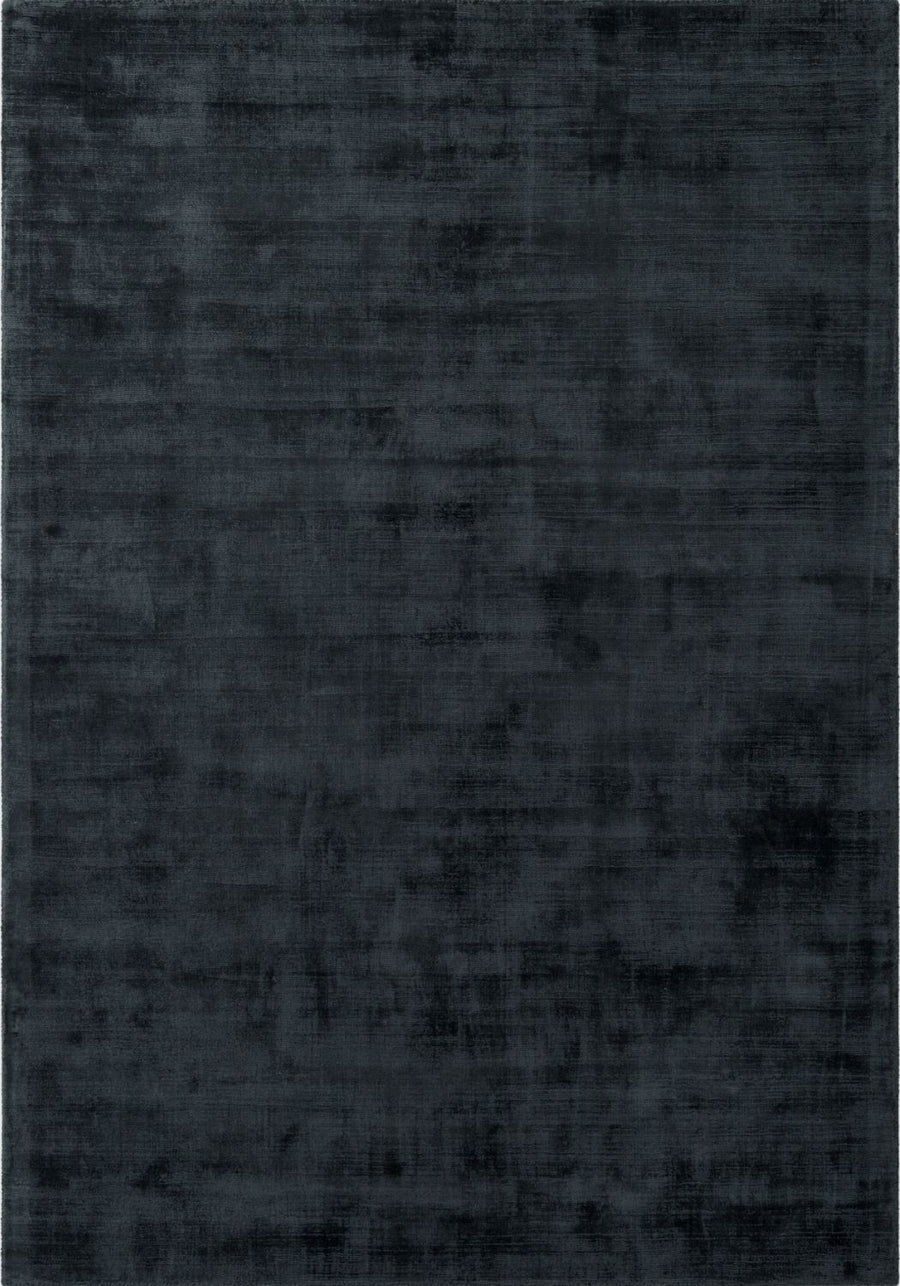 Vikosa Jane Viscose Rug Jane Black, dust resistant, plain design rug, easy care.
