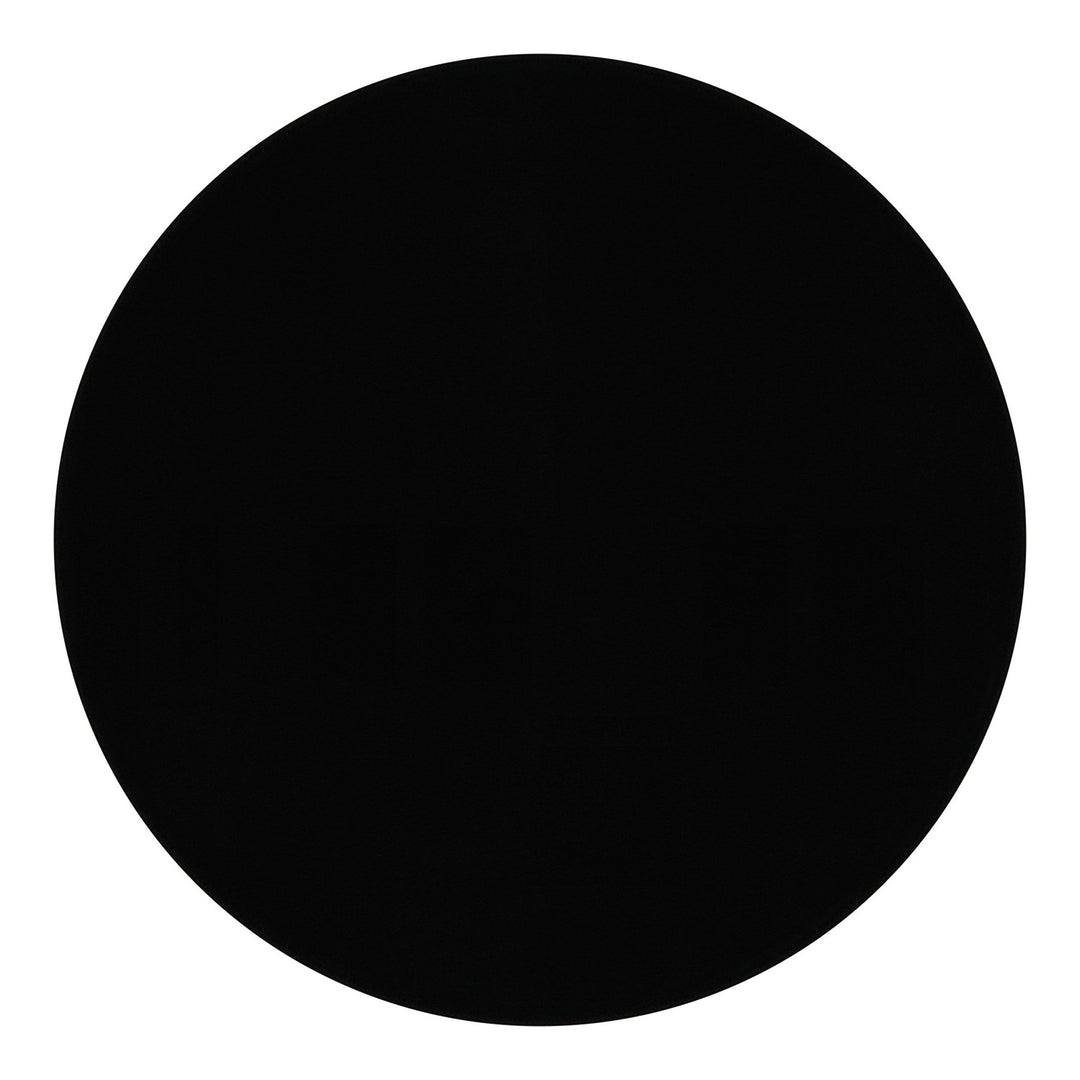 Washmellow black round washable rug, top view | The Rugs