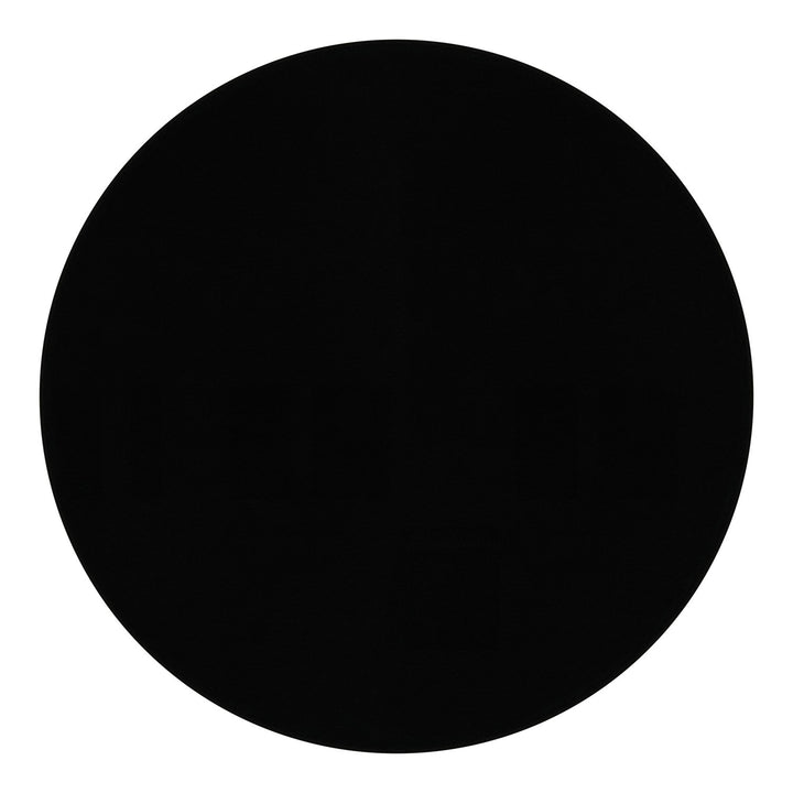 Washmellow black round washable rug, top view | The Rugs