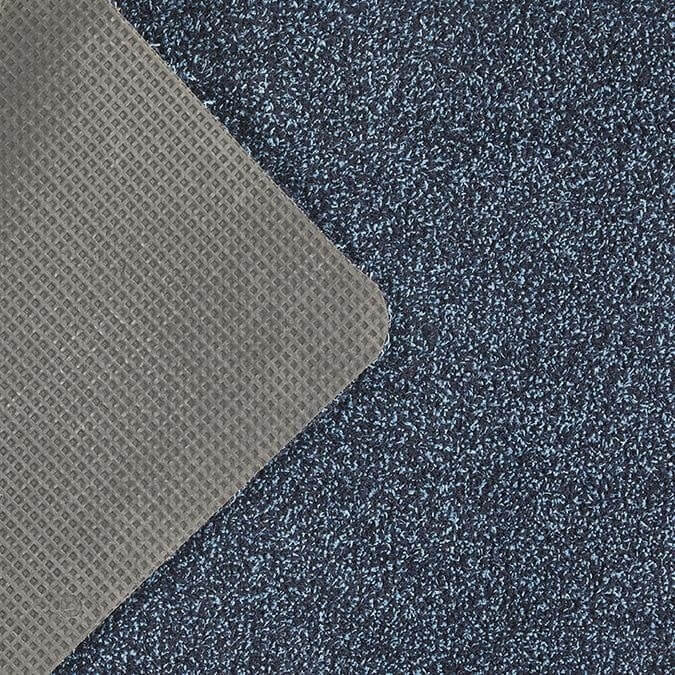 blue cotton plain washable mat