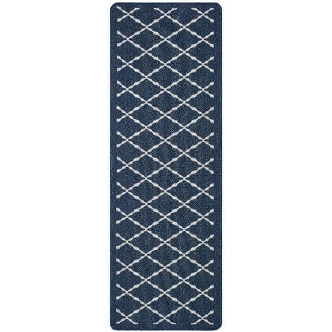 Diamond Rug Blue The Rugs Washable Diamond Blue Mat Runner - Quality & Style