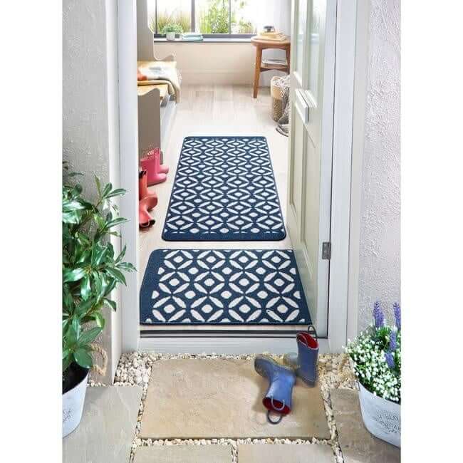 Geometric Design Washable Mat