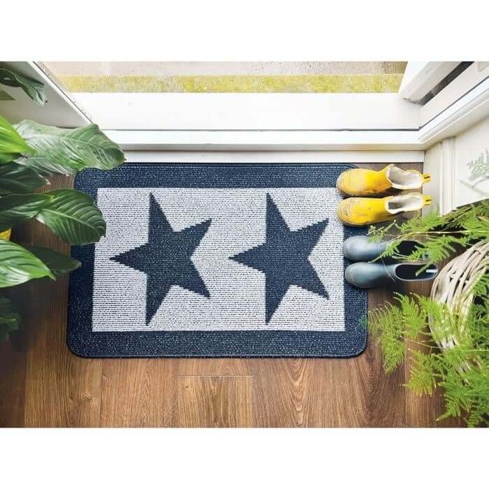 Washable Mat Geometric Star Design