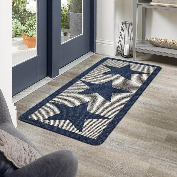 Washable Mat Geometric Star Design